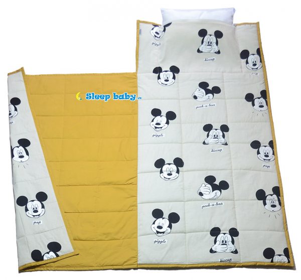 Nệm liền chăn cho bé đi mẫu giáo Mickey Mouse