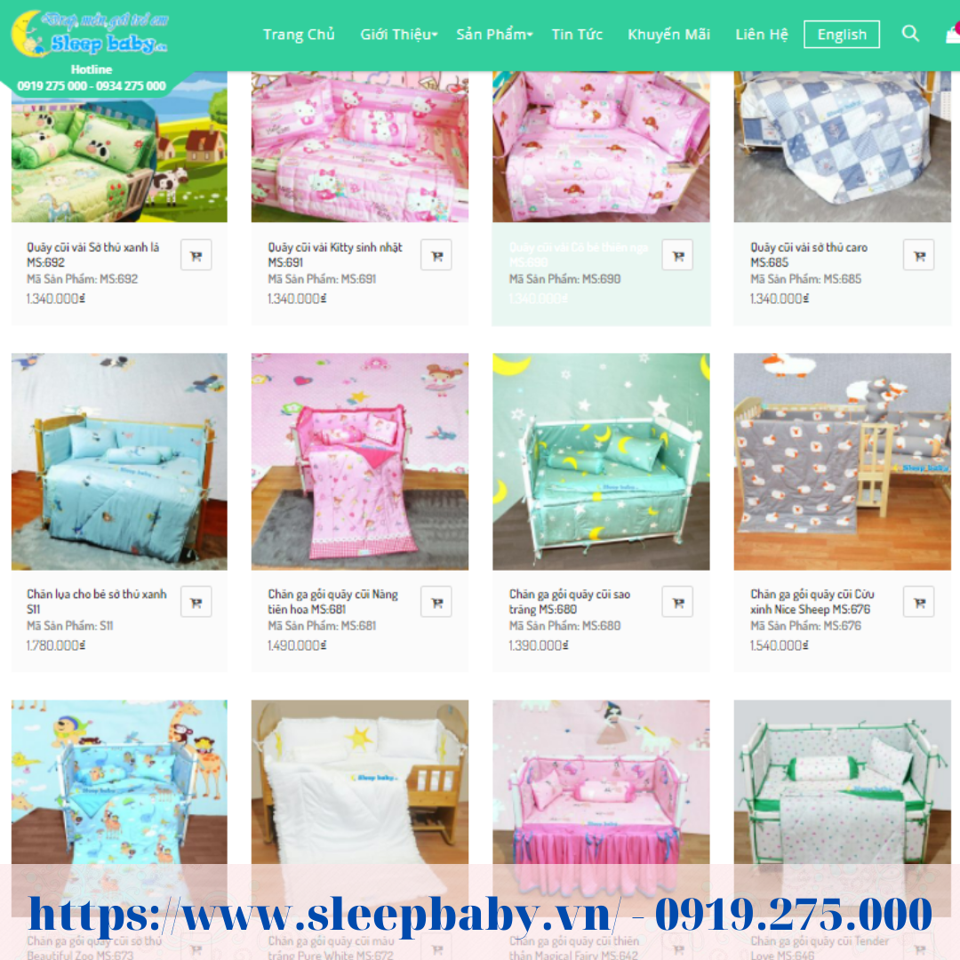 Quây cũi vải chất lượng tại Sleep Baby