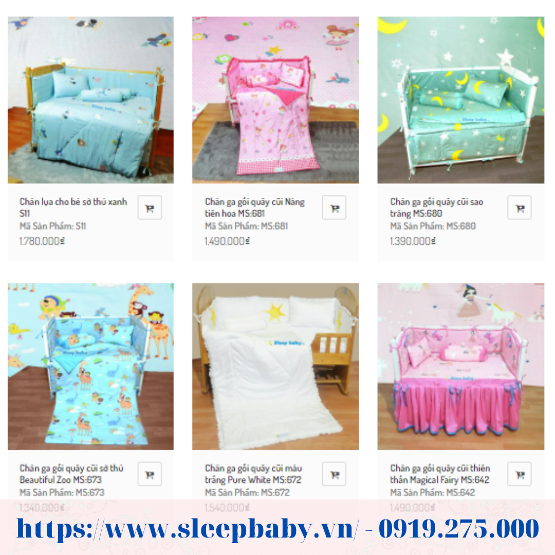 Bộ quây cũi vải tại Sleep Baby