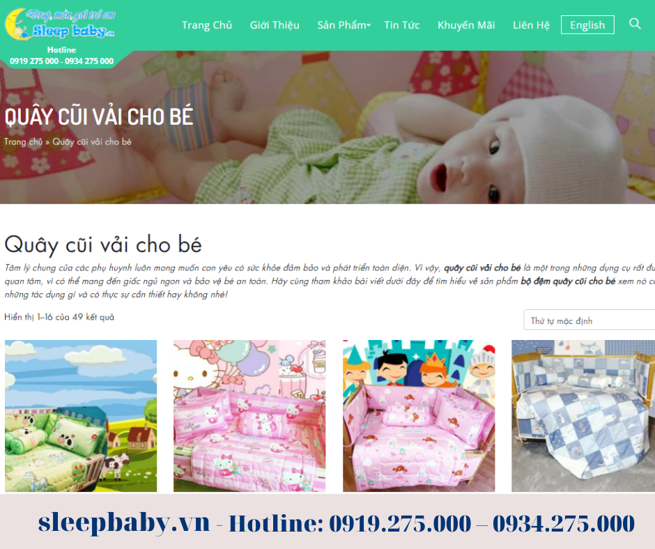 Thoải mái mua hàng tại Sleep Baby