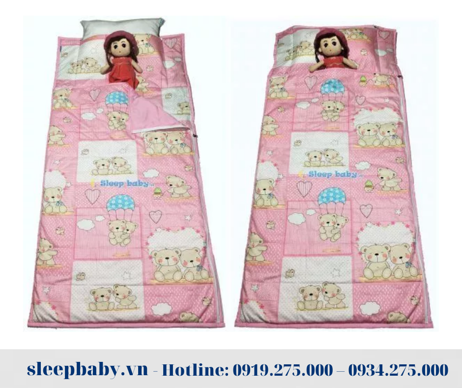 Thiết kế sản phẩm túi ngủ gấu hồng Bear Couple