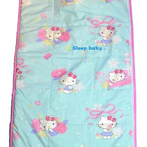 Túi ngủ thu đông cho bé Hello Kitty xanh